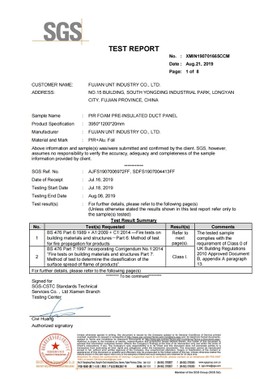 UNTDuct PIR Fire Safety BS47601 UNTDuct PIR Fire Safety BS47601
